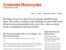 Tablet Screenshot of existentialmotorcycles.com